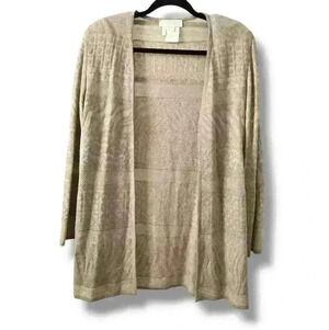 ESCADA by Margaretha Ley Vintage Cardigan with Gold Metallic Thread Size 36 #075